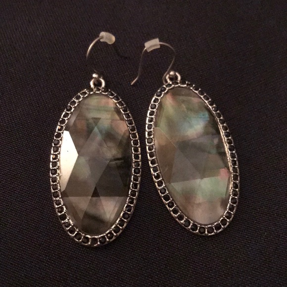 Vintage Jewelry - Funky oval psychedelic drop earrings